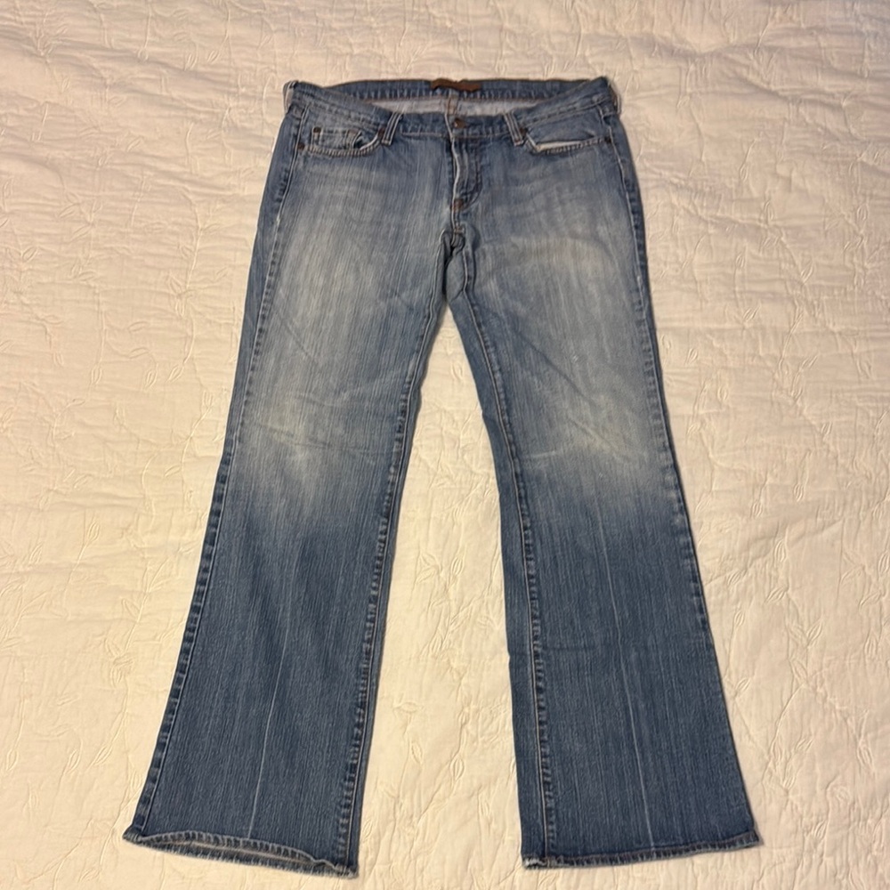 Arden B Blue Flare Wide Leg Jeans with Vintage Appeal